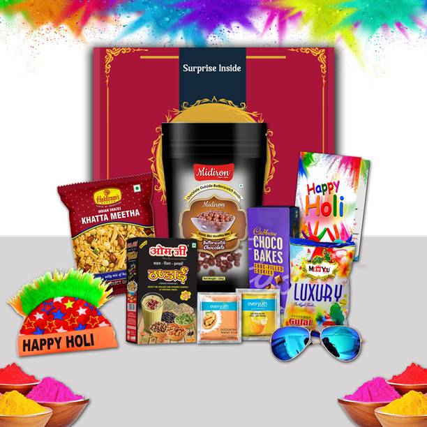 Midiron Premium Holi Hamper for Family & Friends |Perfect for Corporate & Return Gifts Assorted Gift Box