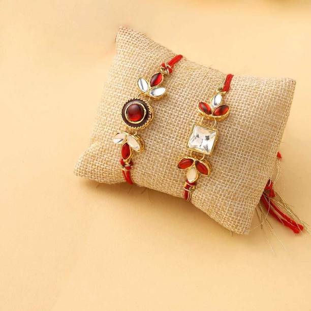Flipkart SmartBuy Rakhi Combo Set of 2 for Brother Boy with Best Wishes Card Assorted Gift Box