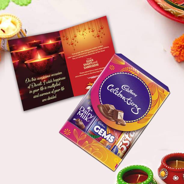 Midiron Diwali Gift Hamper with Chocolate Box For Special One, Relative Paper Gift Box