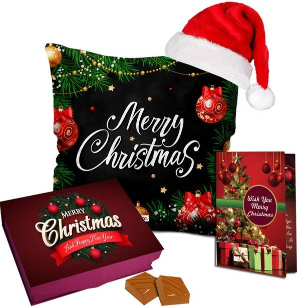 Midiron Christmas Gift with Christmas Chocolate Box & Santa Cap Fiber Gift Box
