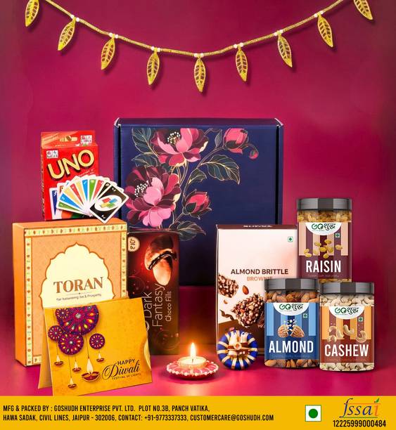 Goshudh 11 Item Diwali Gift Hamper | Dry Fruits, Snacks & Festive Gift Box Assorted Gift Box