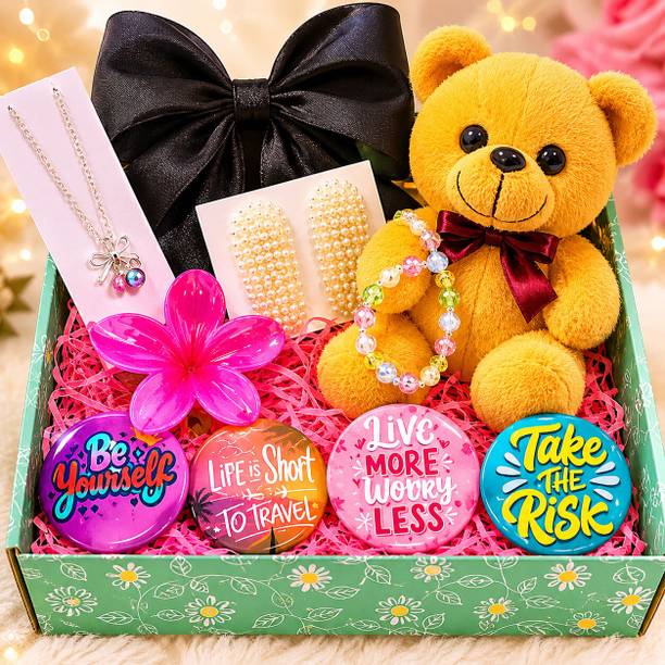 Exciting Lives Fashion Hamper For Women - Gift for Birthday, Anniversary, Valentine's Day,Rakhi Cotton, Paper, Wooden, Plastic, Stainless Steel Gift Box