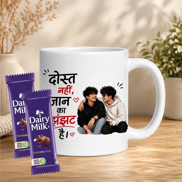 Midiron Quoted Coffee Mug Gift for Best-Friend – Thoughtful Friendship Day Combo for Him Assorted Gift Box