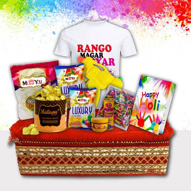 Midiron Artistic Holi Gift Surprise – Best Spacial Unique Festive Combo for Friends Assorted Gift Box