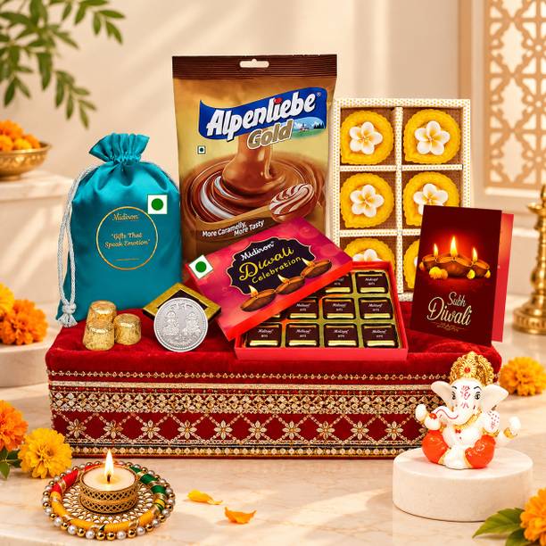 Midiron Happy Festivities Diwali Gift Hamper - Thoughtful Deepawali Gift for Everyone Assorted Gift Box