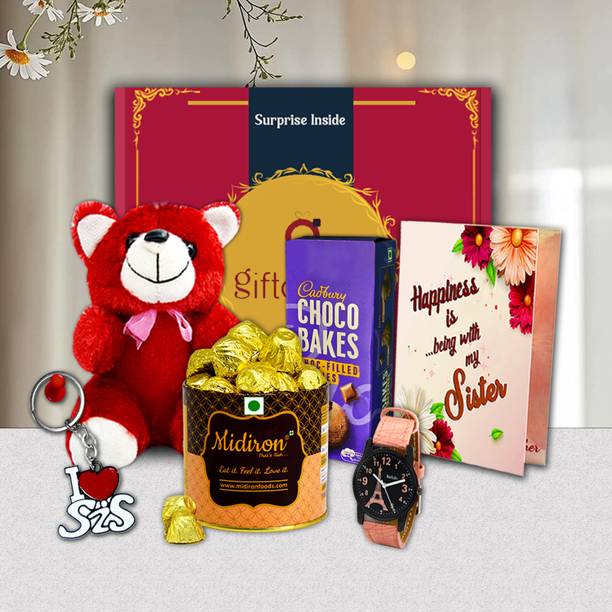 Midiron Premium Sister Chocolate Hamper - Special Love Gift Box With Cute Teddy Set Assorted Gift Box