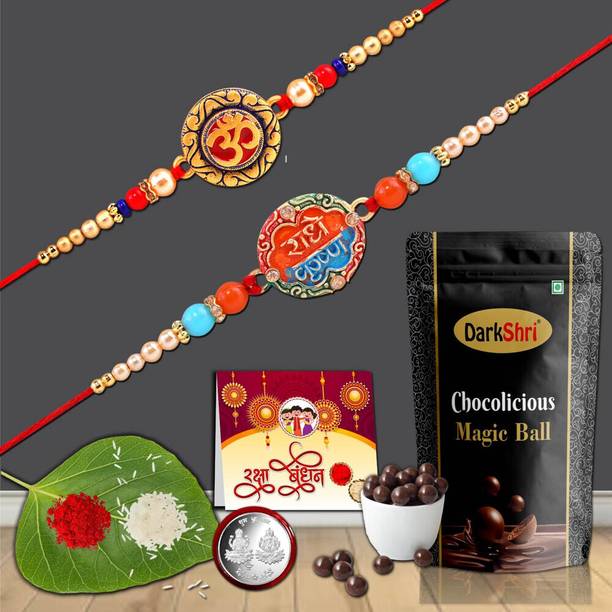 Anshri 2*36.p Rakhi Gift HamperRakhi Set of 2 Assorted Gift Box