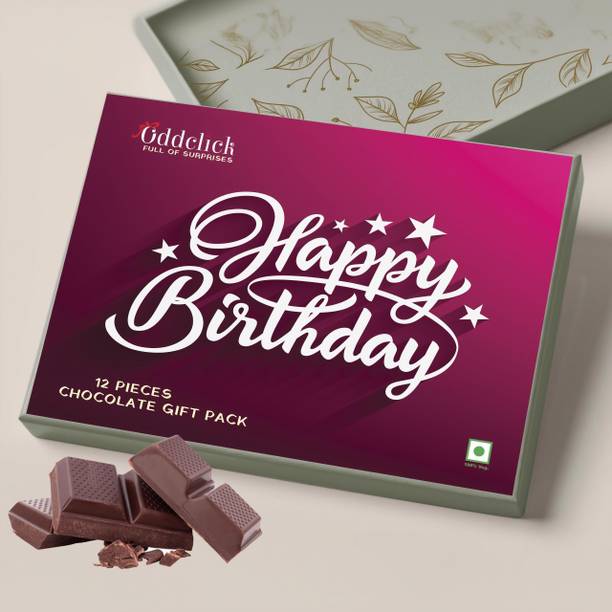 OddClick Happy Birthday Printed Chocolate Birthday Gifts For Brother Sister Girlfriend Boyfriend Friend Bestie Husband Wife Paper Gift Box