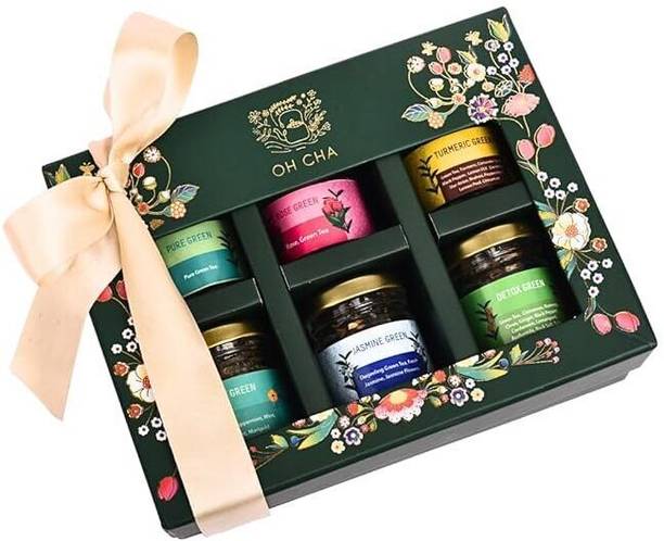 Oh Cha Tea Box | Tea Gift Set with 6 Exquisite Tea Flavors Assorted Gift Box