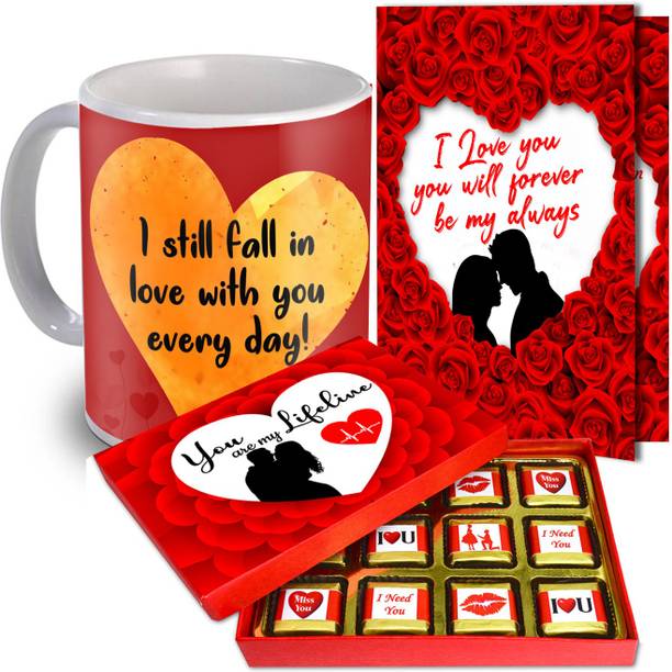 Midiron Lovely Gift For Her/Him/Boy/Girl/Wife- Mug/Chocolate/Greeting Card Ceramic Gift Box