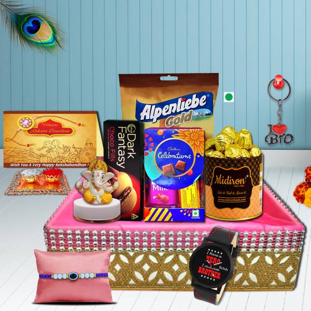 Midiron Sweet Rakhi Hamper – Chocolate Combo to Show Love for Your Brother Assorted Gift Box