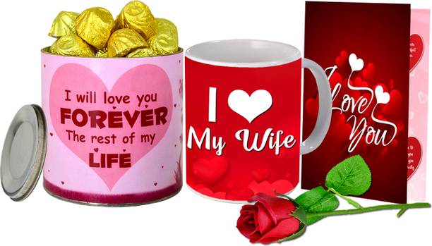 Midiron Valentine’s Day Gift Combo For Her/Him|Special Gift For Fiance/Fiancée Ceramic Gift Box