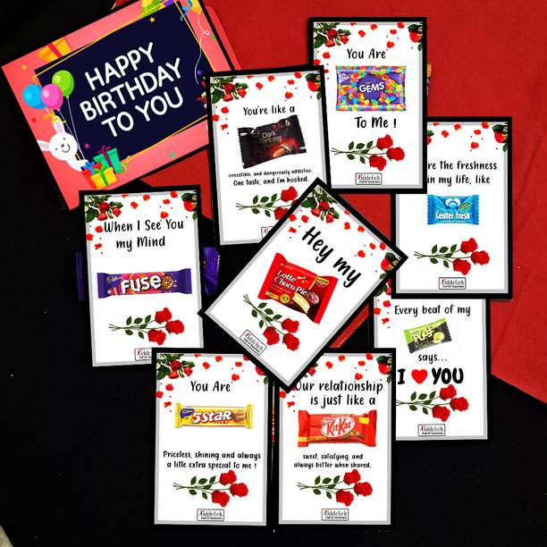 OddClick Birthday chocolate gift box for boyfriend girlfriend wife husband friend Paper Gift Box