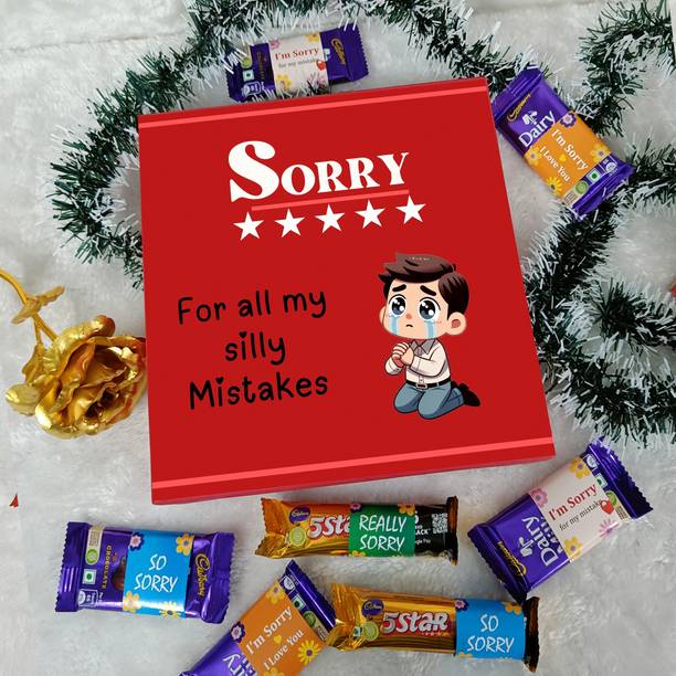 Chocoloony Sorry Chocolate Box | Gift for Girlfriend, Wife, Boyfriend, Husband Paper Gift Box