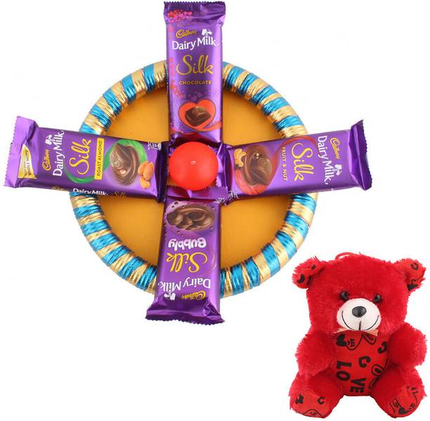 SurpriseForU Chocolate Gift | Valentine's Day Special Teddy Gift | Chocolate Gift Hamper|702 Combo