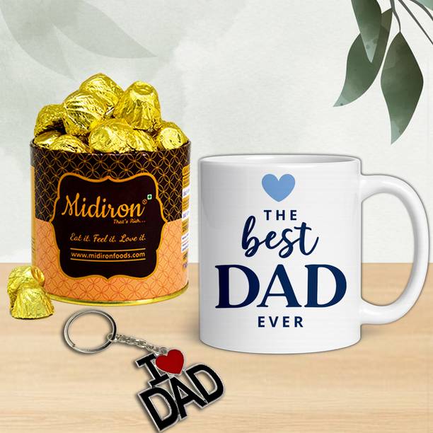 Midiron Deligthful Chocolate Gift for Father – Coffee Mug and Sweet Celebration Combo Bone China Gift Box