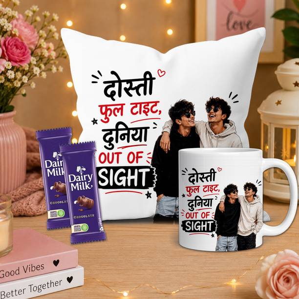 Midiron Meaningful Friend Gift - Cushion Mug and Chocolate Bar Combo for Joy Assorted Gift Box