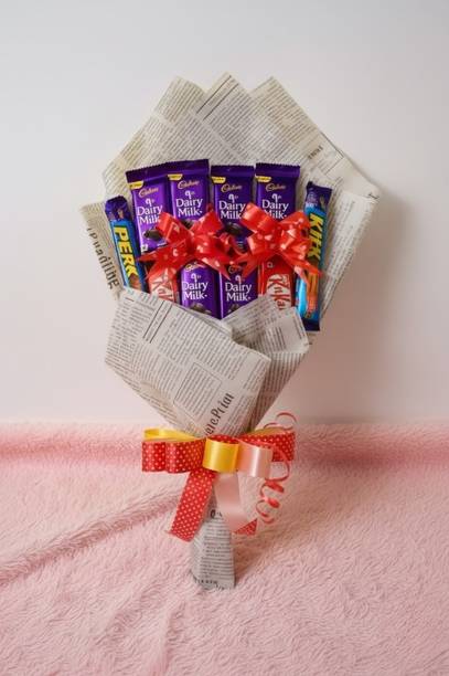 Cadbury chocolate gift hamper 10 pcs chocolate for anniversary, Valentine day Paper Gift Box