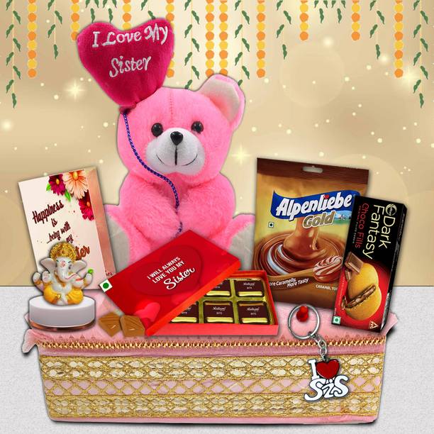 Midiron Perfect Raksha Bandhan Gift Hamper For Sister - Sweet Delight Surprise For Her Assorted Gift Box