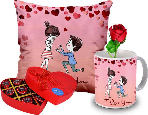 Midiron Valentine Day Gift For Wife |Romantic Gift ( Romantic Gifts) Ceramic, Microfibre Gift Box