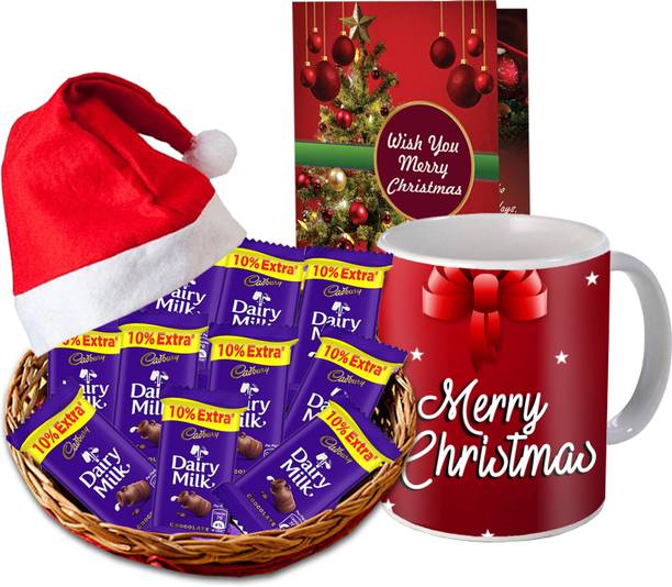 Midiron Chocolate Gift for Christmas with Santa Cap & Card IZ23-08 Assorted Gift Box