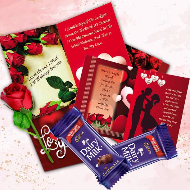 Midiron Valentine's Gift Hamper with Girlfriend/Wife | Chocolate Hamper IZ23-05 Paper Gift Box