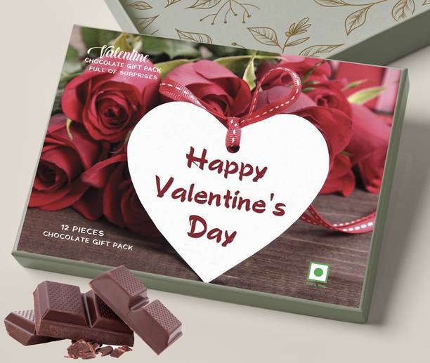OddClick valentine day special gift for boyfriend girlfriend 12pcs Chocolate Gift Box Truffles