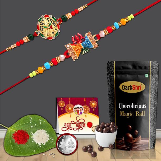 Anshri 1*37.p-Rakhi ComboRakhi - Set of 2 Assorted Gift Box