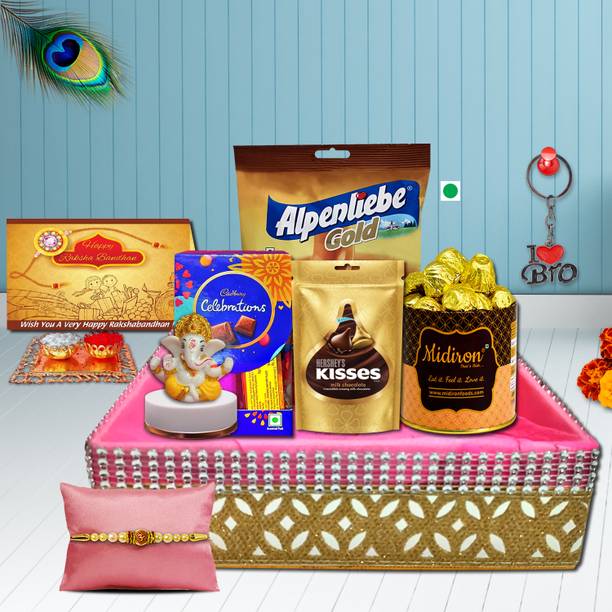 Midiron Festive Rakhi Hamper – Sweet Chocolate Treats for Your Beloved Brother Assorted Gift Box