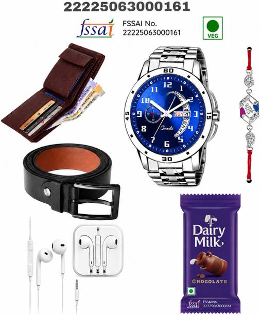 Khatu Brother Premium Rakhi Celebration Gift Combo – Analog Watch, Watch Aluminium Gift Box