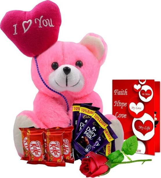Midiron Valentine’s Day Chocolates Gift for Girlfriend, Wife | Romantic Gift Set Plastic, Fiber, Paper Gift Box