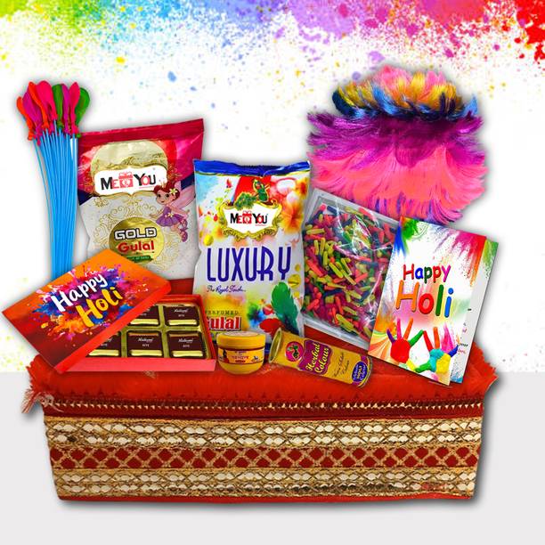 Midiron Festive Surprise Colorful Holi Gift – Best Hamper for Family, Friends&Loved Ones Assorted Gift Box