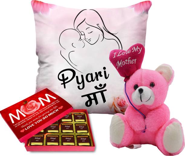 Midiron Mother's Day Gift Combo| Handmade & Tasty Chocolate Gift Hamper for Mother Fiber Gift Box