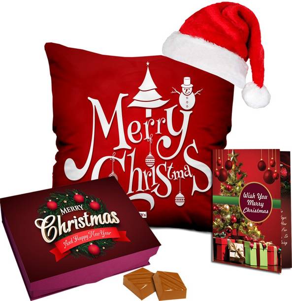 Midiron Christmas Gift Chocolate Box, Card & Christmas Cap Fiber Gift Box