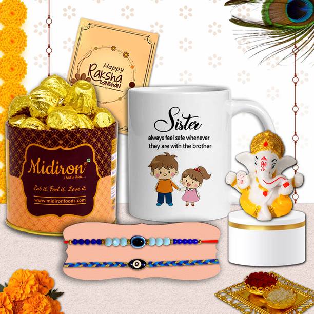 Midiron Trendy Rakhi Chocolate Collection for Bro – Delightful Gift Hamper for Bhaiya Assorted Gift Box