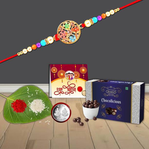 Anshri 46Rakhi Combo Assorted Gift Box