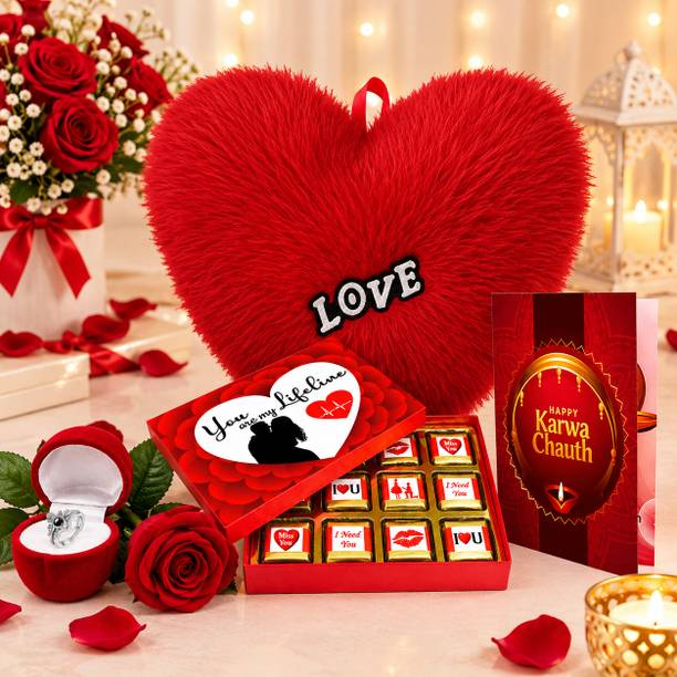 Midiron Memorable Karwa Chauth Gift for Wife - Heartfelt Surprise for Your Wife With Joy Assorted Gift Box