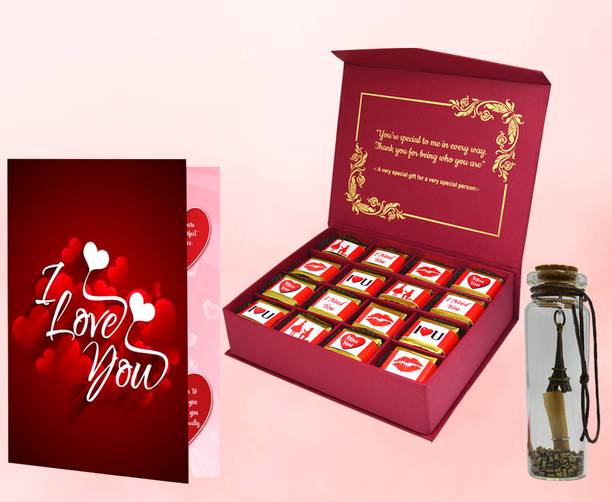 Midiron Special Valentine's Day Combo for Friends/Girlfriend with Chocolate Box Paper Gift Box
