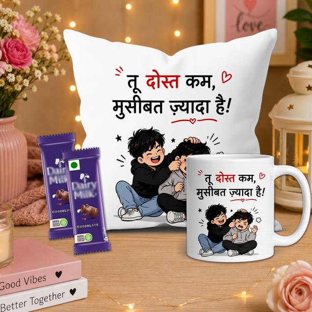 Midiron Memorable Surprise Set - Cushion Mug and Chocolate Bar Combo for Joy Assorted Gift Box