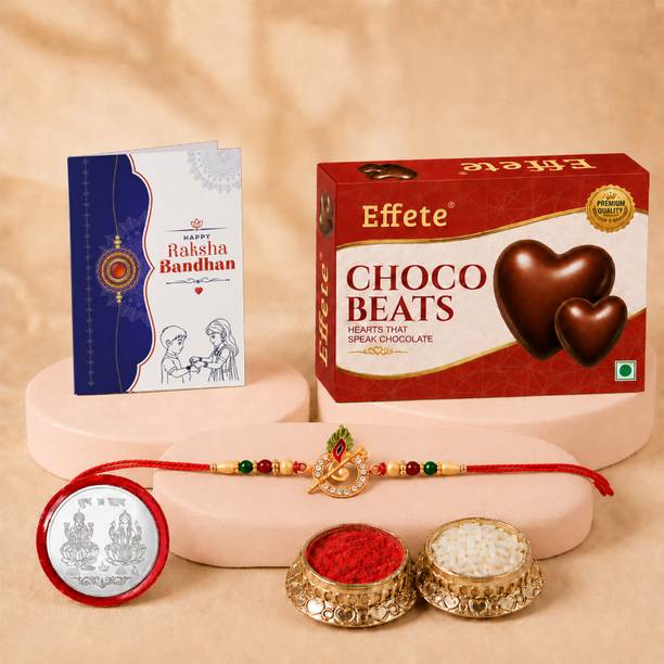 Effete Rakhi Combo for Brother with Chocolate Beats (32-GM)Rakhi Gift |Y22K1_703_CB32 Assorted Gift Box