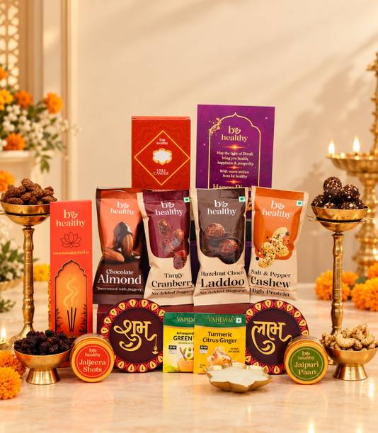 BHFV Be Healthy Raksha Bandhan Premium Healthy Gift Hamper Rakhi & Gift Box Paper Gift Box