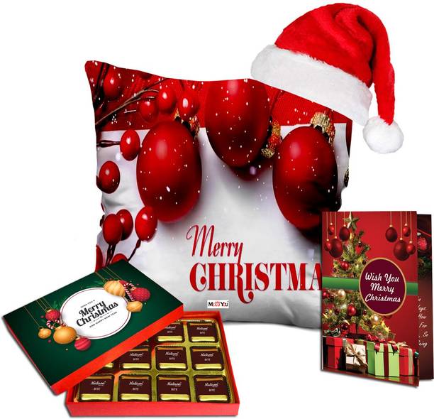 Midiron Christmas Combo with Merry Christmas Chocolate Box & Santa Cap Fiber Gift Box