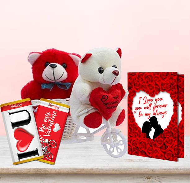 Midiron Valentine’s Day Gift Combo For Girl/Boy/Her/him|Chocolate Gift For Girl/Fiancée Fiber Gift Box
