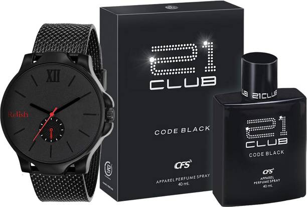 RELish Black Watch, Perfume Men Combo Pack, Gift Set Diwali, Anniversary, Brother, Paper Gift Box