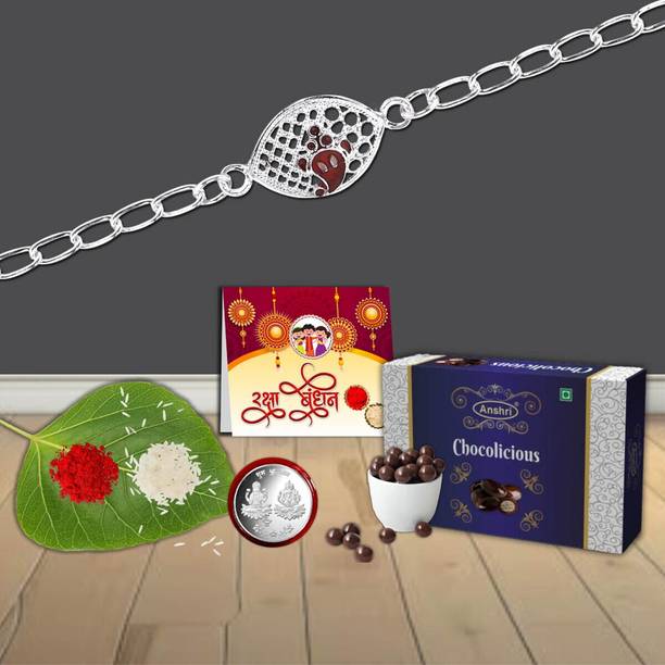 Anshri 223Rakhi For Brother Assorted Gift Box