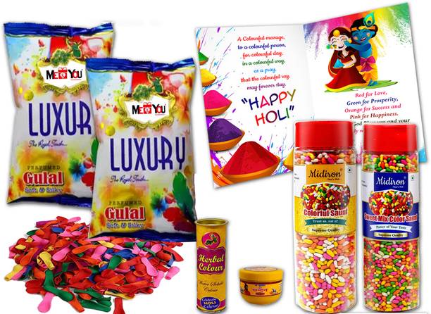 Midiron A Thoughtful Holi Surprise with a Perfect Mix of Colors & Traditions Plastic Gift Box