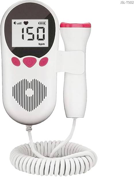 Accutrust Baby Fetal Doppler Heart Rate Monitor for Pregnant Women | LCD Display White Fetal Doppler