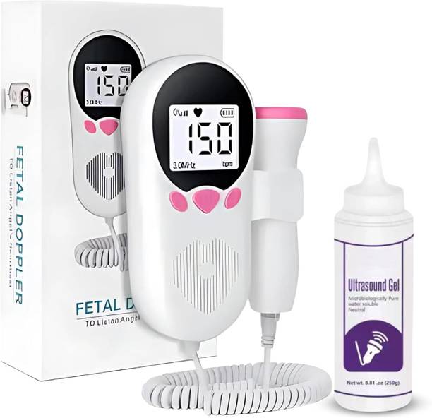 Aika Portable Fetal Doppler for Baby Heart Rate Monitor with 250ML Ultra Sound Gel Baby Monitor