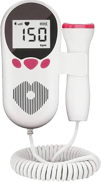 Accutrust Fetal Doppler Baby Heartbeat Monitor for Pregnant Women White Fetal Doppler