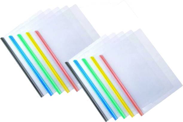 CAMPIO Plastic Transparent Stick File Folder/ Strip File for A4 Paper
